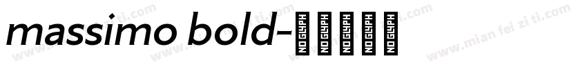 massimo bold字体转换